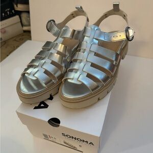 Silver sandals